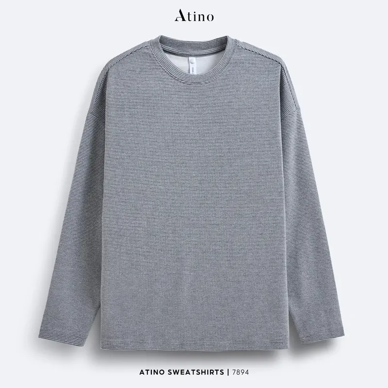 Combo 2 Áo Nỉ Giữ Nhiệt Nam Cổ Tròn 3 Màu ATINO L.3.7894 VN Menswear Dài Tay Tre Bi 3