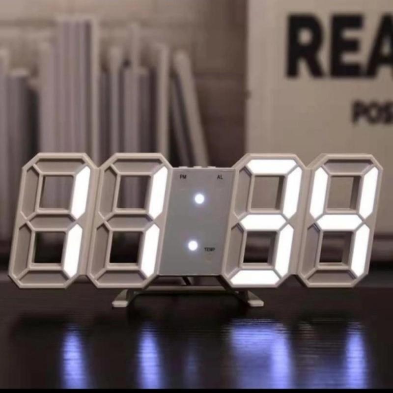 Jam Dinding Digital LED 3D Modern/ Jam Dinding Digital / Jam Dinding LED / Jam Dinding Estetik / Jam Meja Led Digital + SUHU / Jam Meja Led 4