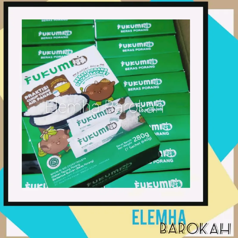 Fukumi Beras Porang Box 280gr (7 Sachet x 40gr) Shirataki Konjac Rice 4