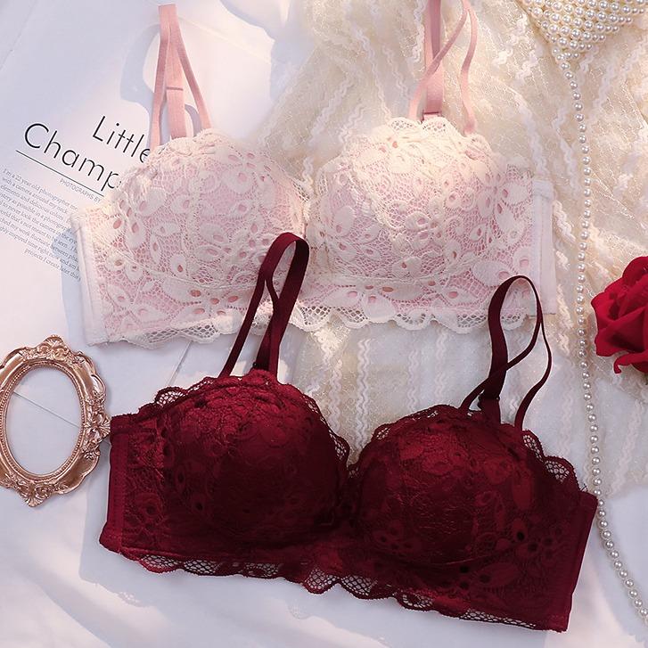 Set 3 Áo bra ren nâng độn ngực không gọng mút bàn tay 1,8cm đúc masage êm ái cho bầu ngực của nàng Nữ A5464