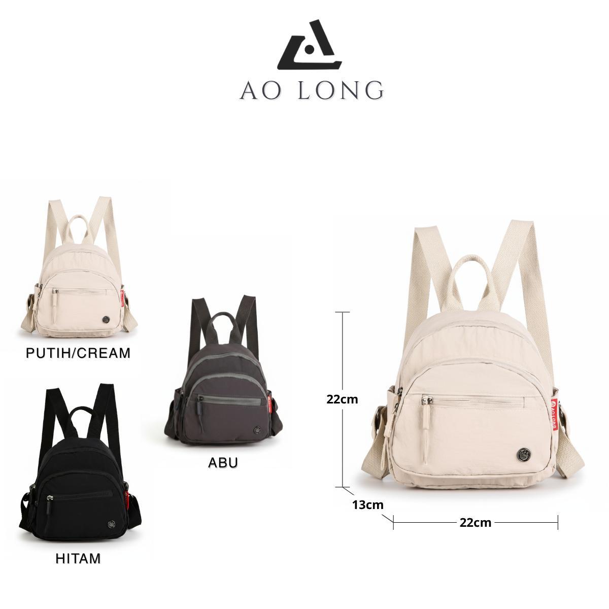 AOLONG Ransel CHAVA 0302# - Tas Ransel Mini Wanita Cantik dan Elegan Bahan Parasut Bisa COD