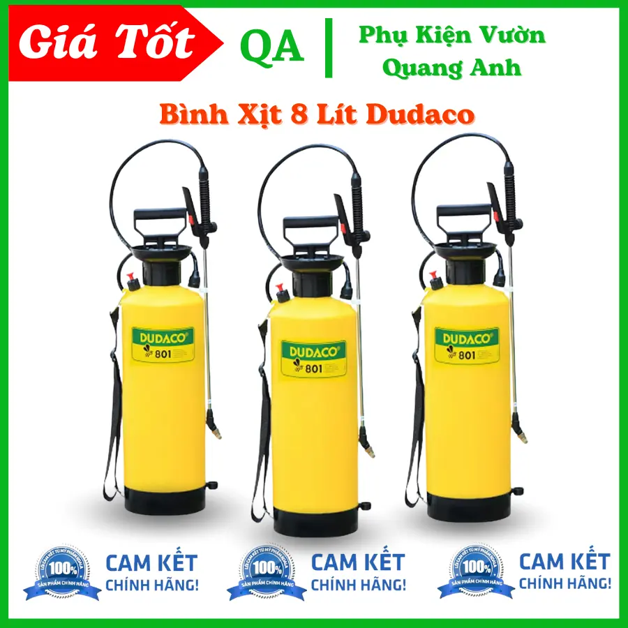 Bình Phun Thuốc, Bình Xịt Nước Tưới Cây Dudaco 8L Chính Hãng