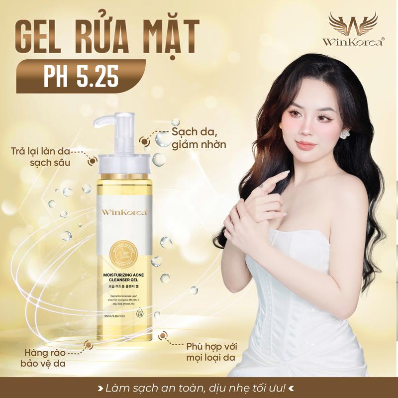  Gel Rửa Mặt Cân Bằng Độ PH 5.25 Dưỡng Ẩm Da Hỗ Trợ Ngừa Mụn Cho Mọi Loại Da Thương Hiệu: WinKorea Skincare Nữ Women 