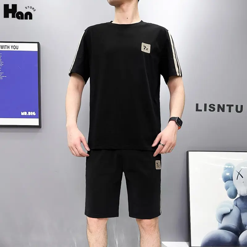 [Giá Rẻ] Bộ Thể Thao 72TRS Vải Cotton Tổ Ong Co Giãn 4 Chiều Thoáng Mát thỏa mái HanStore Nam Sport 3