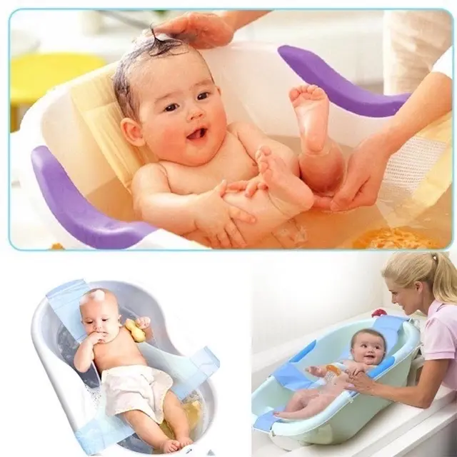 Lưới tắm gấp gọn tiện lợi cho bé sơ sinh, màu xanh và hồng - Voi 2
