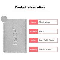 Gambar SANIYE LIVE Besi tahan karat cermin rias Shatter-proof Stainless Steel Cosmetic Mirror Makeup C62 - #gold dari Saniye Beauty Store Kota Tangerang 4 Tokopedia