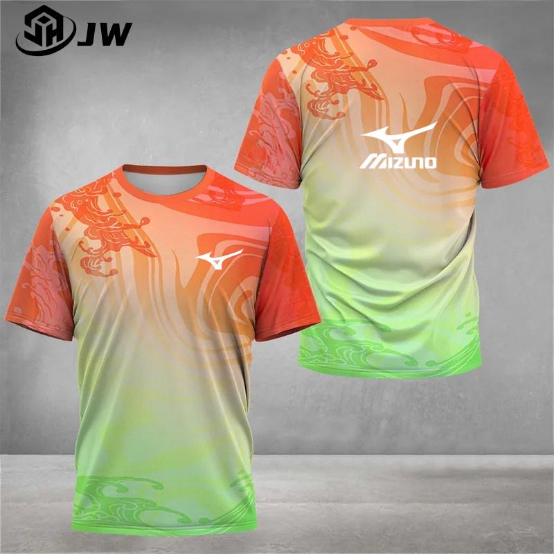Product Introduction of Thời Trang Phong Cách Mới, Nhanh Khô, Thể Thao Ngoài Trời, Mizuno, In 3D, Cổ Tròn, ngắn Tay Áo, In Tên Và Số Tùy Chỉnh Miễn Phí Top Sport 23