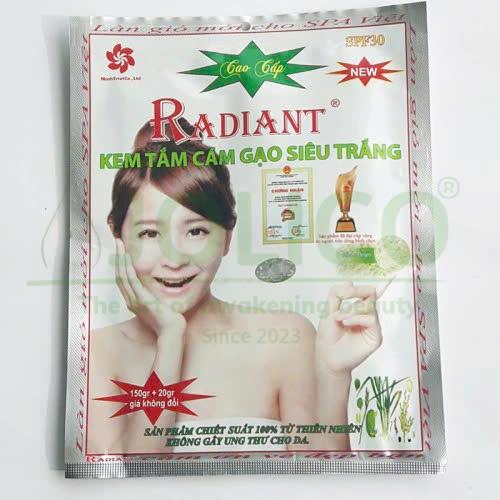 Bột Tắm Nâng Tone RADIANT - Tắm Trắng Bùn Khoáng, Cám Gạo, Ngọc Trai, Than Tre RADIANT 1