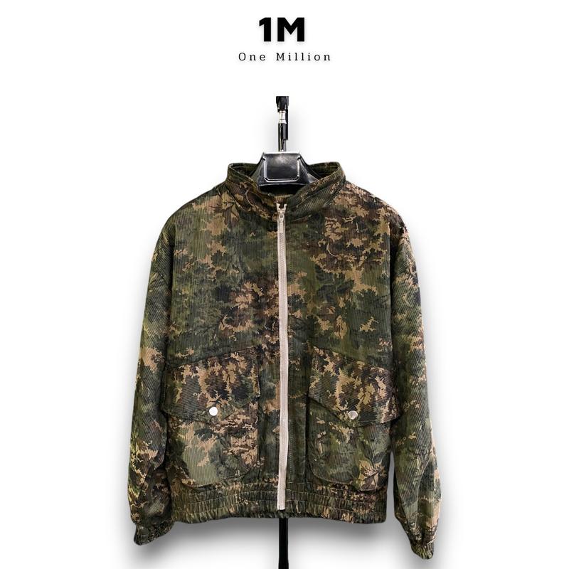 Áo Khoác Bomber Gân Nhung Họa Tiết Camo By 1M