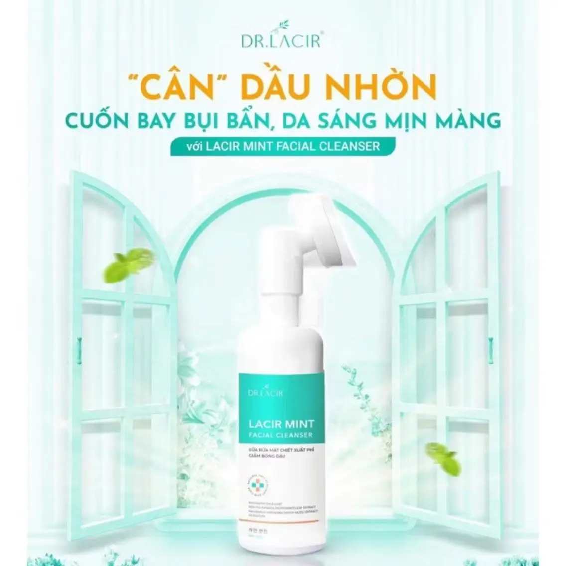 Sữa rửa mặt Dr. Lacir Cleanser kiềm dầu giảm mụn hương bac hà 150ml cho da nhạy cảm - Skincare, Làm Đẹp Da _