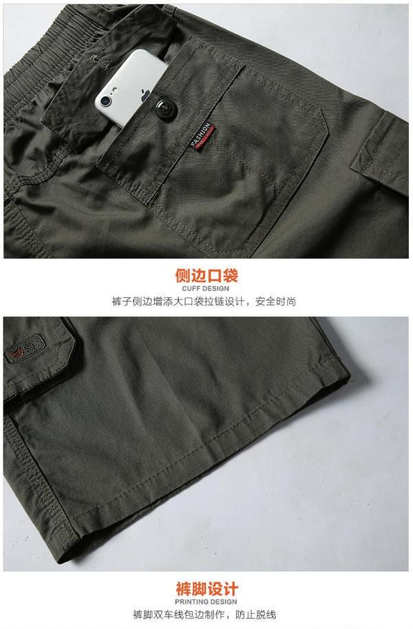 Product Introduction of Summer Men's Casual Middle-Aged Cropped Pants Dad Workwear Shorts Middle-Aged and Elderly Cotton Loose Breeches Thin Pirate Shorts Menswear Lingerie 19