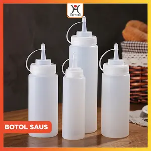 Botol Saus /  Botol Sauce Mayonaise / Botol Kecap / Botol Cuka Dengan Angka Takaran Serbaguna Murah Tebal