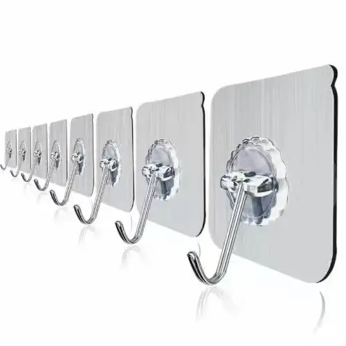 Hook strong adhesive wall sticker wall load-bearing transparent non-marking hanging hook sticker hook non-punching hook sticker hook