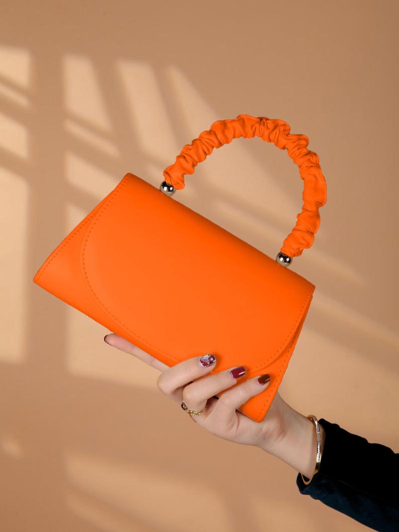 Product Introduction of Women's Elegant Bowknot Handle Design Evening Bag, Trendy Minimalist Chain Strap Clutch Bag, Chic All-match Purse for Dating & Party Decor 6