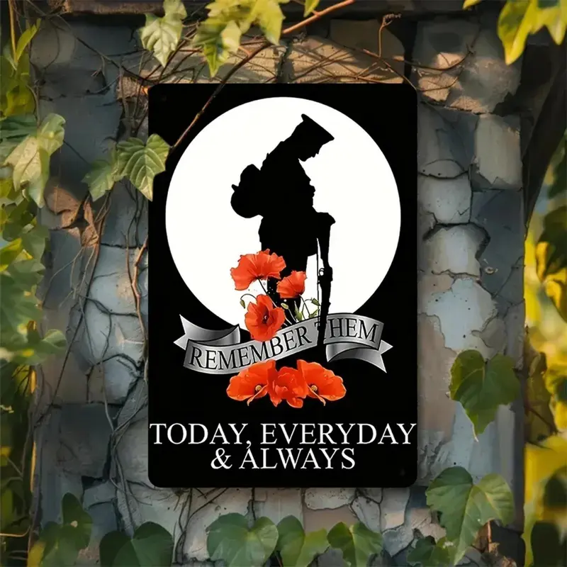 Military Memorial Yard Sign, Durable Outdoor/Indoor Tribute Decor for Veterans, Soldiers, Remembrance Day, Unique Gift for Home, Garden, Or Cemetery 6