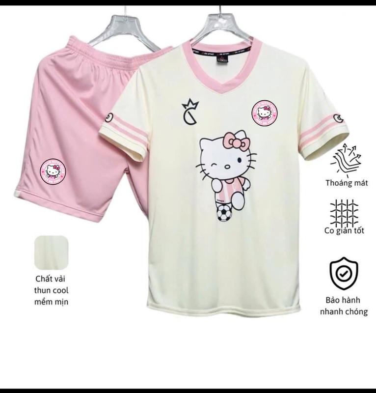 CÓ IN TÊN - áo bóng đá HELLO KITY chất liệu thun thái thoáng mát cho cả nam và nữ - Top Sport