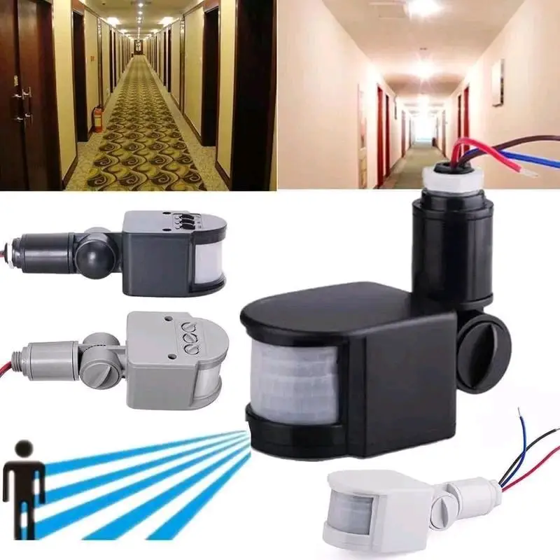 Sensor Gerak Pir Motion 220V Infrared Detector 180 Derajat