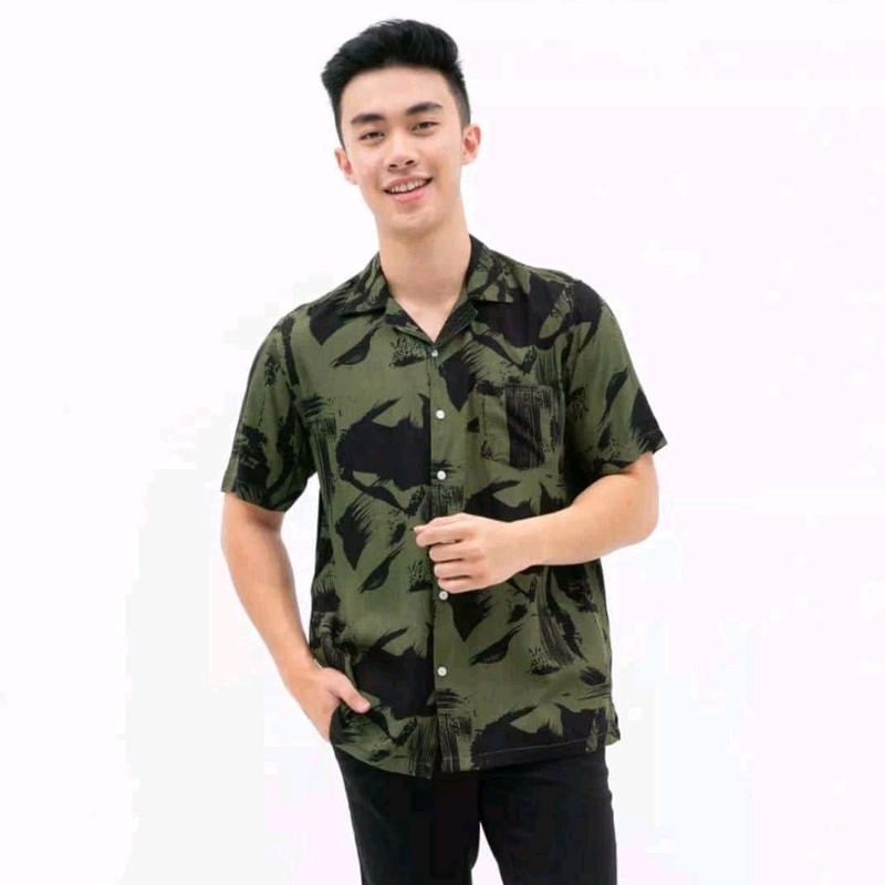Kemeja Vintage Pria Baju Hawai Rayon Motif Kekinian Distro 7