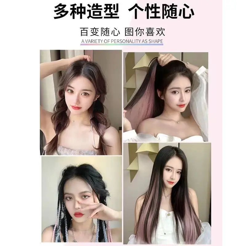 Miếng Dán Tóc Giả, Tóc Dài, Nhuộm Tai, Tóc Nối Nữ, Miếng Dán Nhuộm Chọn Tóc Nữ, Miếng Dán Tóc Giả Nhuộm Highlight, Miếng Dán Tóc Giả Nhuộm Màu Women Wig 6