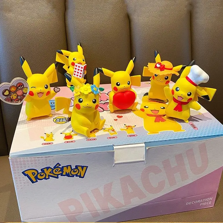 Hộp mù Magic Baby, Đồ chơi Thủ Công dễ thương, Pikachu dễ thương, Xe đồ chơi Pokemon, Đồ trang trí nhỏ để bàn, Đồ chơi Pokemon 0