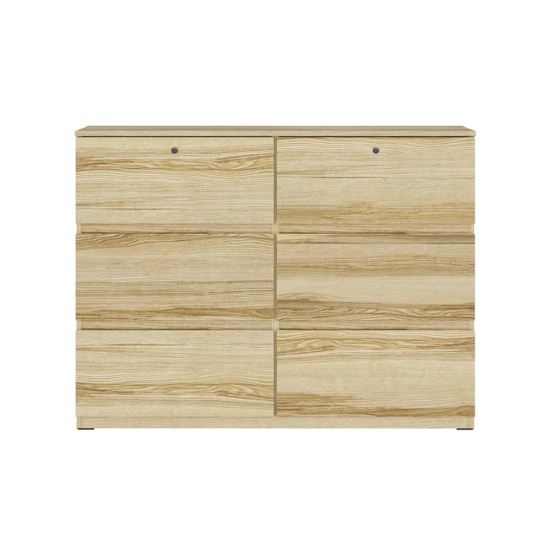 Koncept Furniture ตู้เตี้ยลิ้นชัก รุ่น  Poppy ขนาด 120 ซม. สีไม้อ่อน (120x39x89)