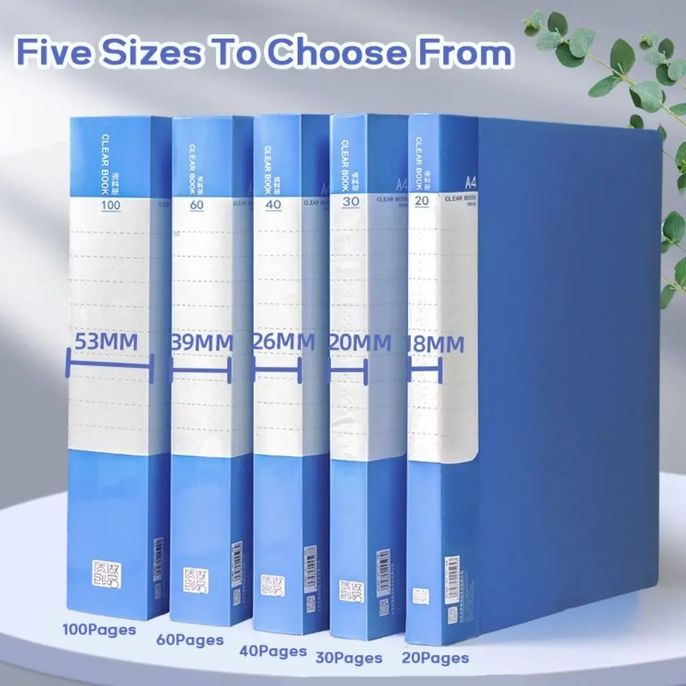 Multifunctional PP A4 File Folder Large Capacity Thickened File Bag 20/30/40/60/100 Pages Archives Bag School Office
