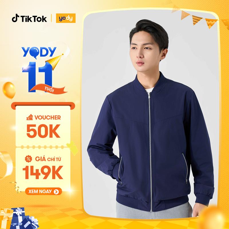 YODY Áo Khoác Nam Bomber Bổ Ngực AKM7021