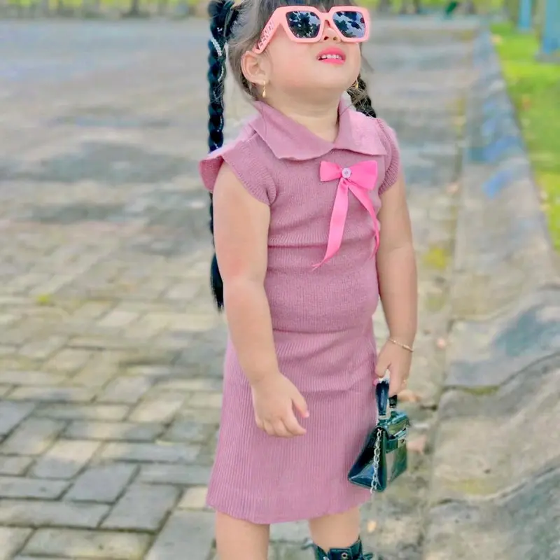 Dear child set rok rajut anak 6 bulan - 7 tahun bahan premium benang woll acrylic set rok anak perempuan 1