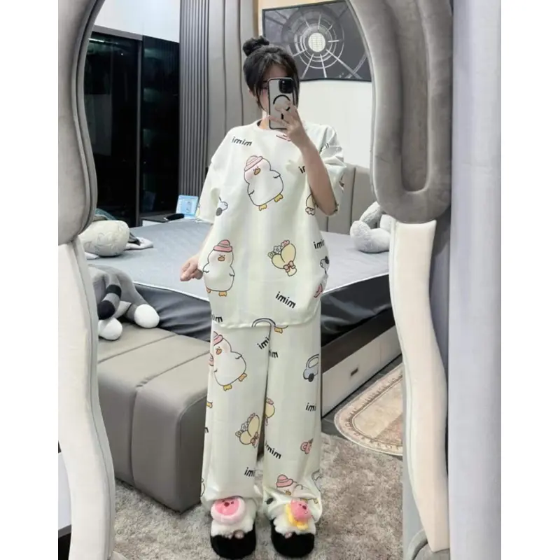 SET BỘ QUẦN ÁO IN HÌNH GÀ CON FORM RỘNG UNISEX 2