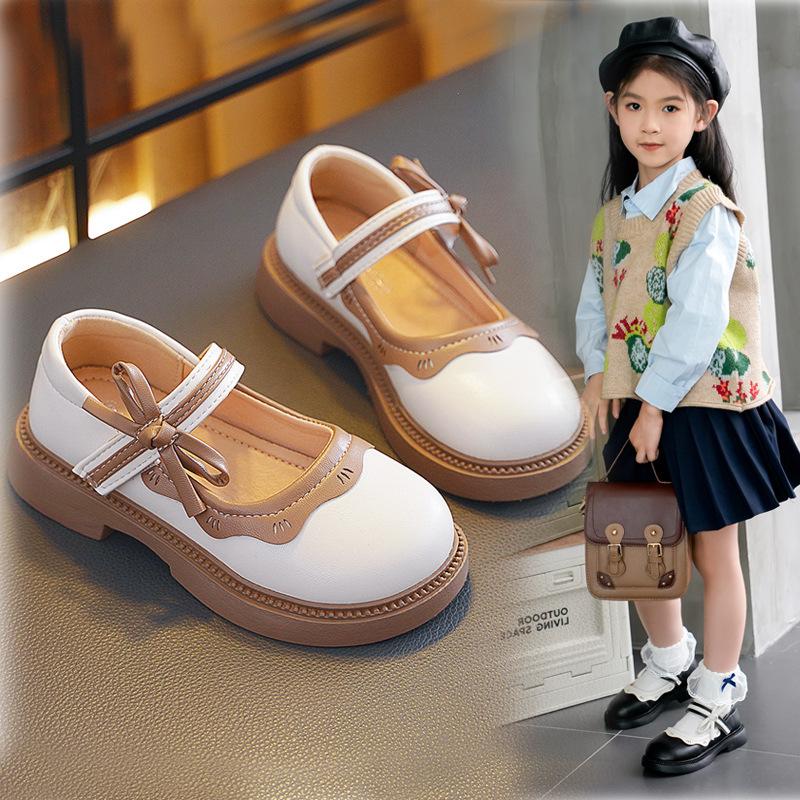 [S23-35]L322 Giày búp bê phong cách Châu Âu da mềm hài S23-35 mẫu mới 2025, thời trang, phong cách mùa thu, mùa xuân, hài da mềm đính nơ