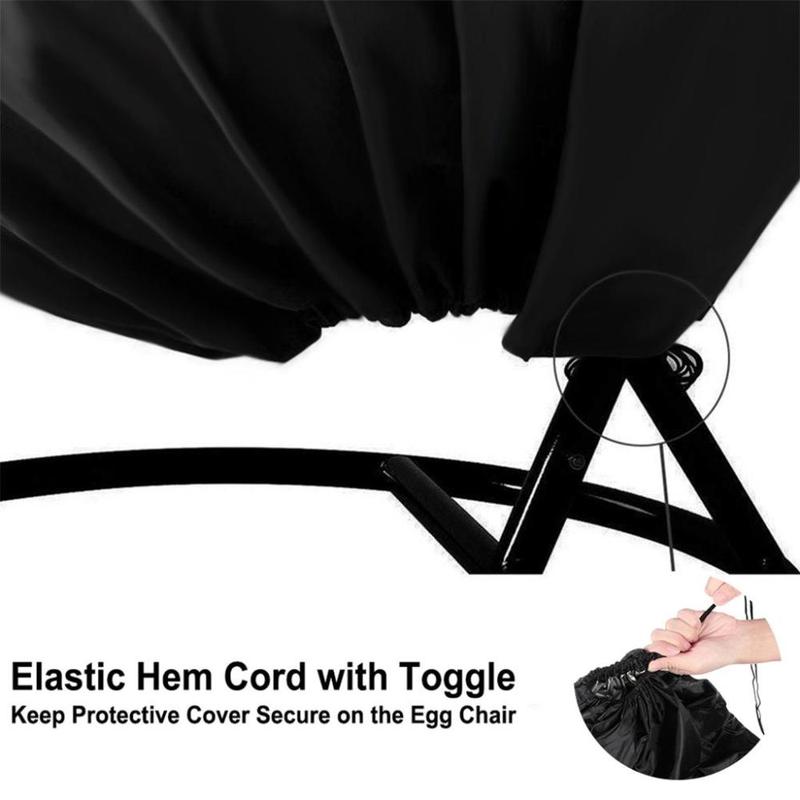 Product Introduction of Egg Chair Cover Windproof Against Rust Anti-UV Waterproof Hammock Durable Quick Installation Lightweight Lounge Hanging for Balcony Families Friends 2