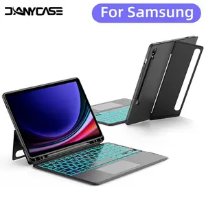 【No tablet】Magnetic Detachable Backlit Keyboard Case for Samsung Galaxy Tab S10FE S10lite S10+ A11+ S9 FE S8 S7 Plus S6 Lite 2024 A8 Laptop Bluetooth Wireless