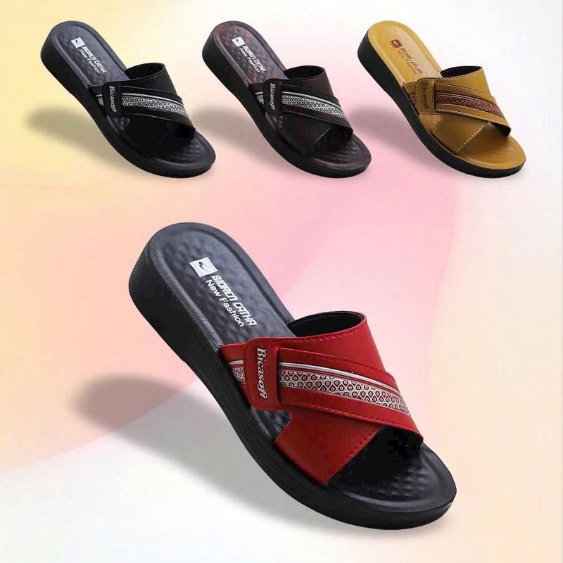 Dép bà già, Dép lê đế dày cao gót cho mẹ dép đi ra ngoài,chống thấm nước chống trượt vh57 Shoes GiàY