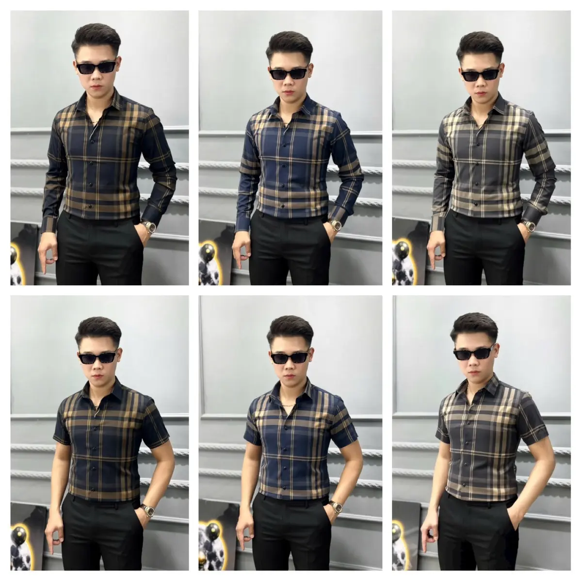 Sơ Mi Kẻ Sọc Cao Cấp Mềm Mại Sang Trọng M07 New 2025 Nam Áo Menswear Có Cổ Shirt