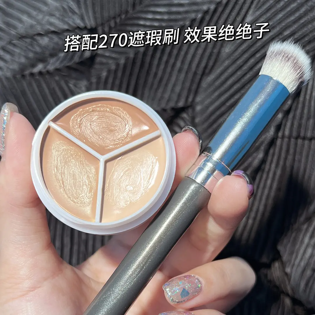 Three-Color Concealer Concealer Plate Cover Facial Spots Acne Skin Dry Skin Oil Skin Giant Concealer Liquid Concealer