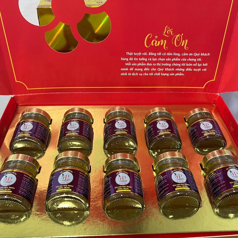 Hộp quà 10 lọ Yến chưng sẵn 50% - Mít vị tùy nhu cầu của khách