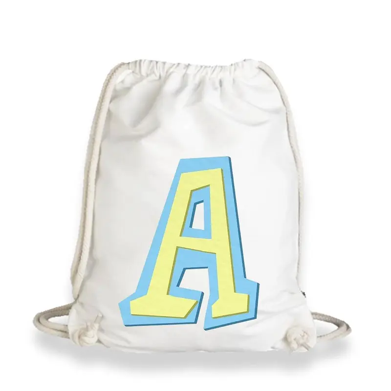 Tas Serut Premium ABCD - Drawstring Bag Kanvas Putih Tebal 30x40 | Thirtystore.id 4