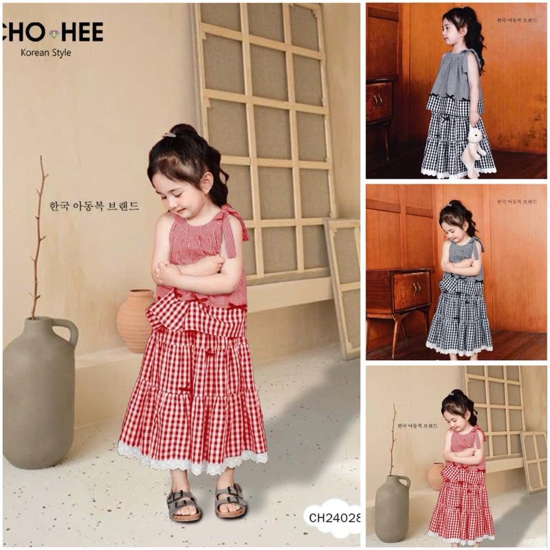 Siêu phẩm hè 2025. Set váy bé gái caro siêu hot hit ChoHee 0