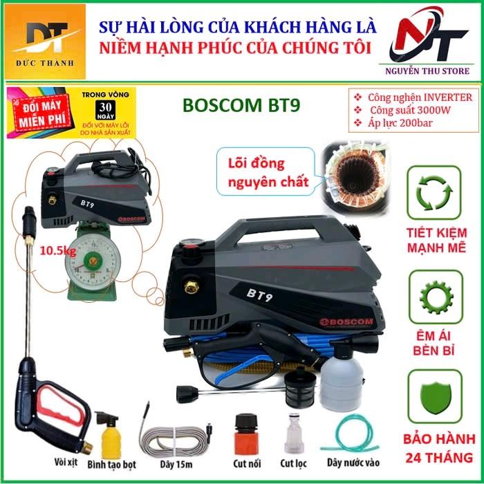Máy rửa xe Boscom mã BT9 có nút chỉnh áp động cơ lõi đồng