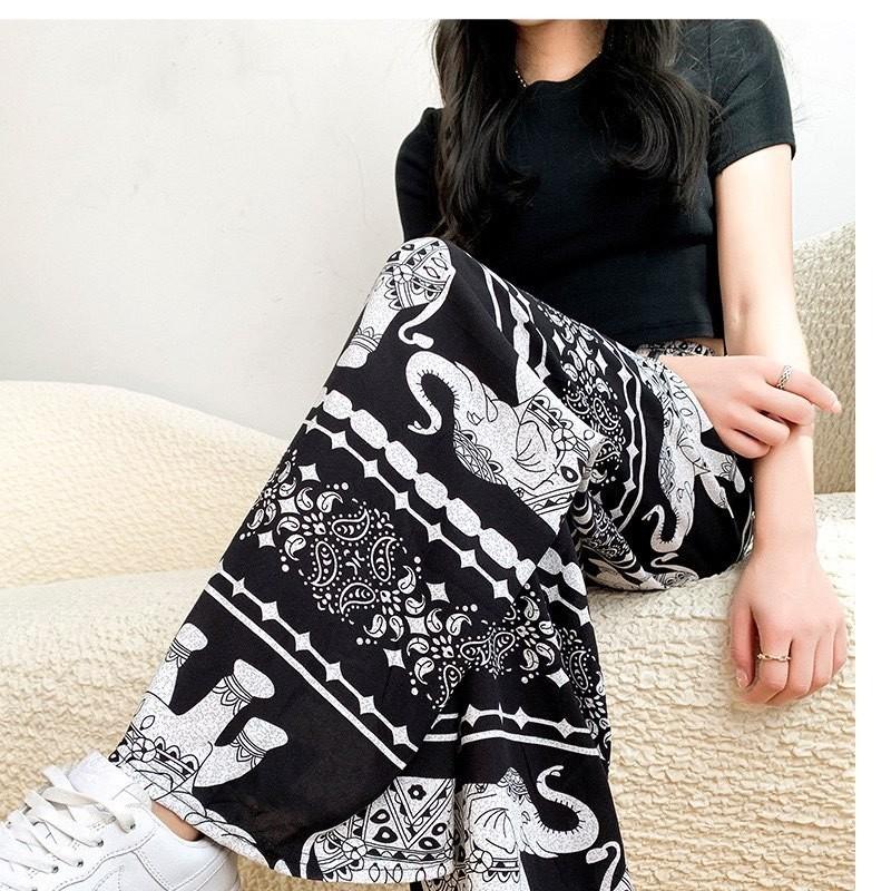 [Winter Store] Thailand Batik Elephant Long Pant Plus Size Unisex Thailand Batik Gajah Seluar Panjang Kain Sejuk [Black , Red , Blue , Yellow , Green] 7