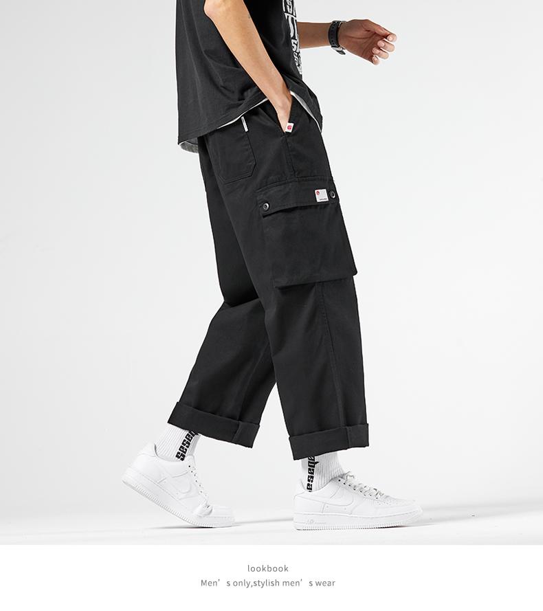 Product Introduction of 2025 Men's Work Pants, American Style, Loose Fit, Straight Cut, Easy to Match with Outfits, Summer INS Fashion Tide Handsome High Quality Man Clothing 8