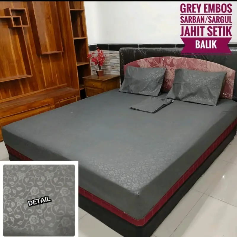 SP Homemade Tinggi 20cm Kualitas Bahan Tebal Dingin Lembut - Sarung Bantal dan Guling Sheets & Pillowcases adem Multicoloured Kain Karet Katun Resleting Seprei 2