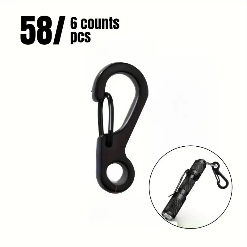 Mini Carabiner Clip, Small Eye Hole Carabiner Clip, Simple Hook for Key Chain, Backpack Chain for Men & Women