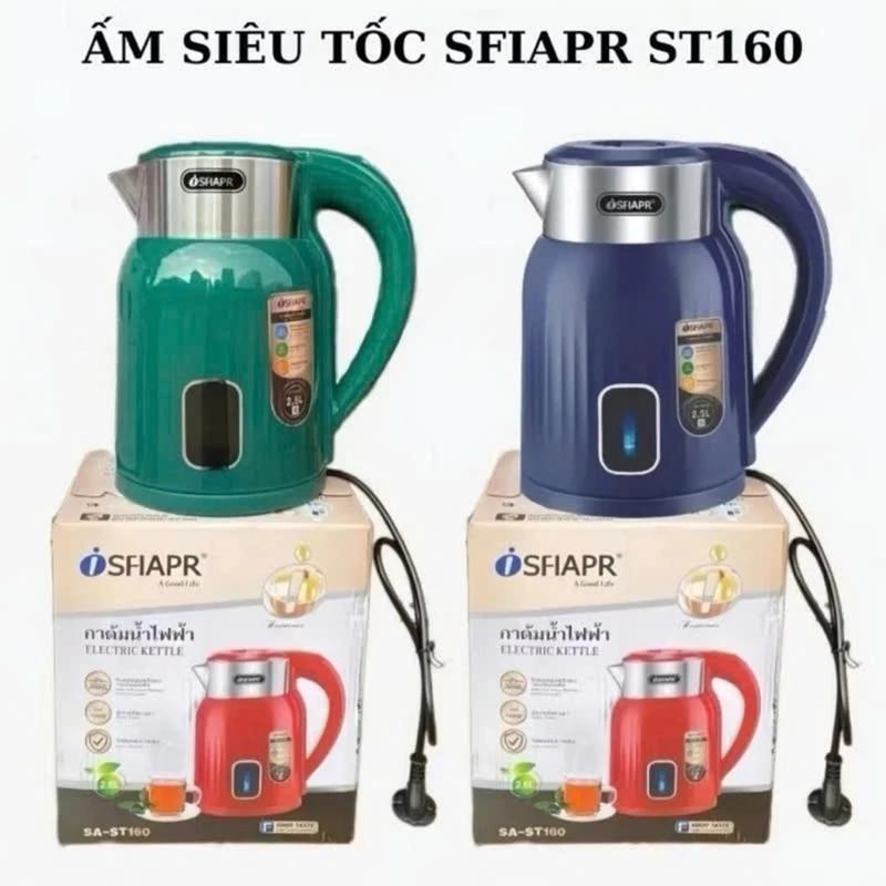 Ấm Đun Nước Siêu Tốc INOX 304 SFIAPR Cao Cấp 3 Lớp 1500W Dung Tích 2,5L - Bình Đun Nước Ấm Siêu Tốc