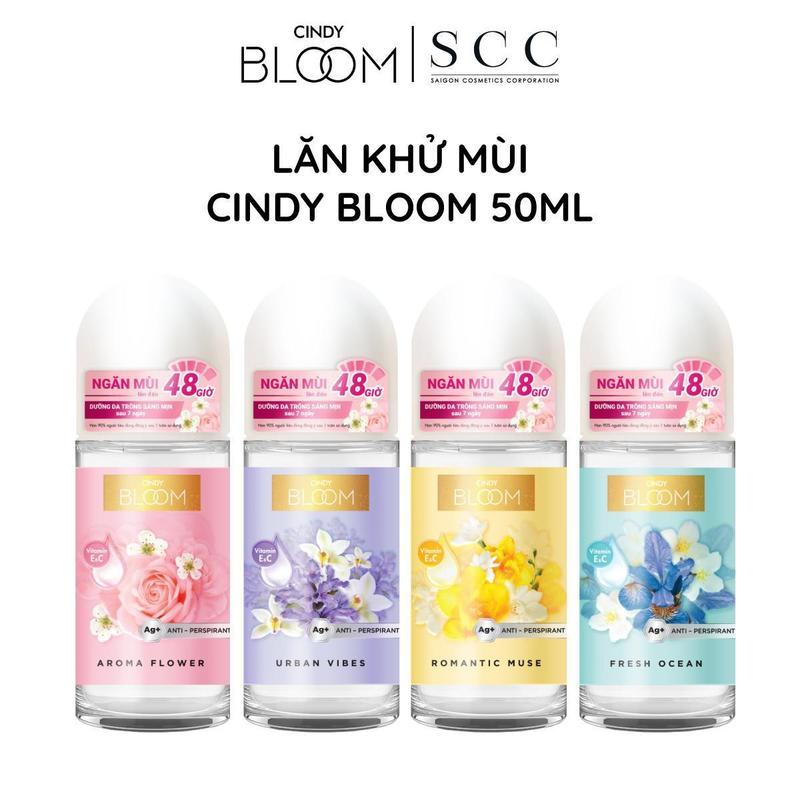 Lăn Khử Mùi Hương Nước Hoa Dành Cho Nữ CINDY BLOOM Ngăn Mùi Hiệu Quả, Giúp Da Sáng Mịn 50ml