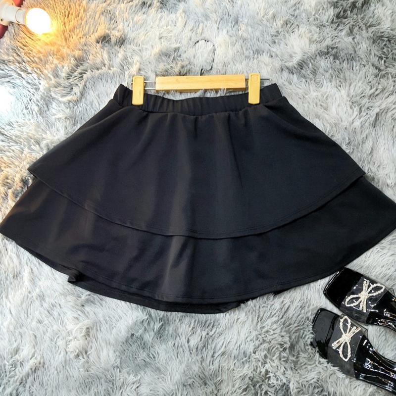 Chân váy 2 tầng Bigszie Nữ 65kg đến 95kg Váy chữ A Thun