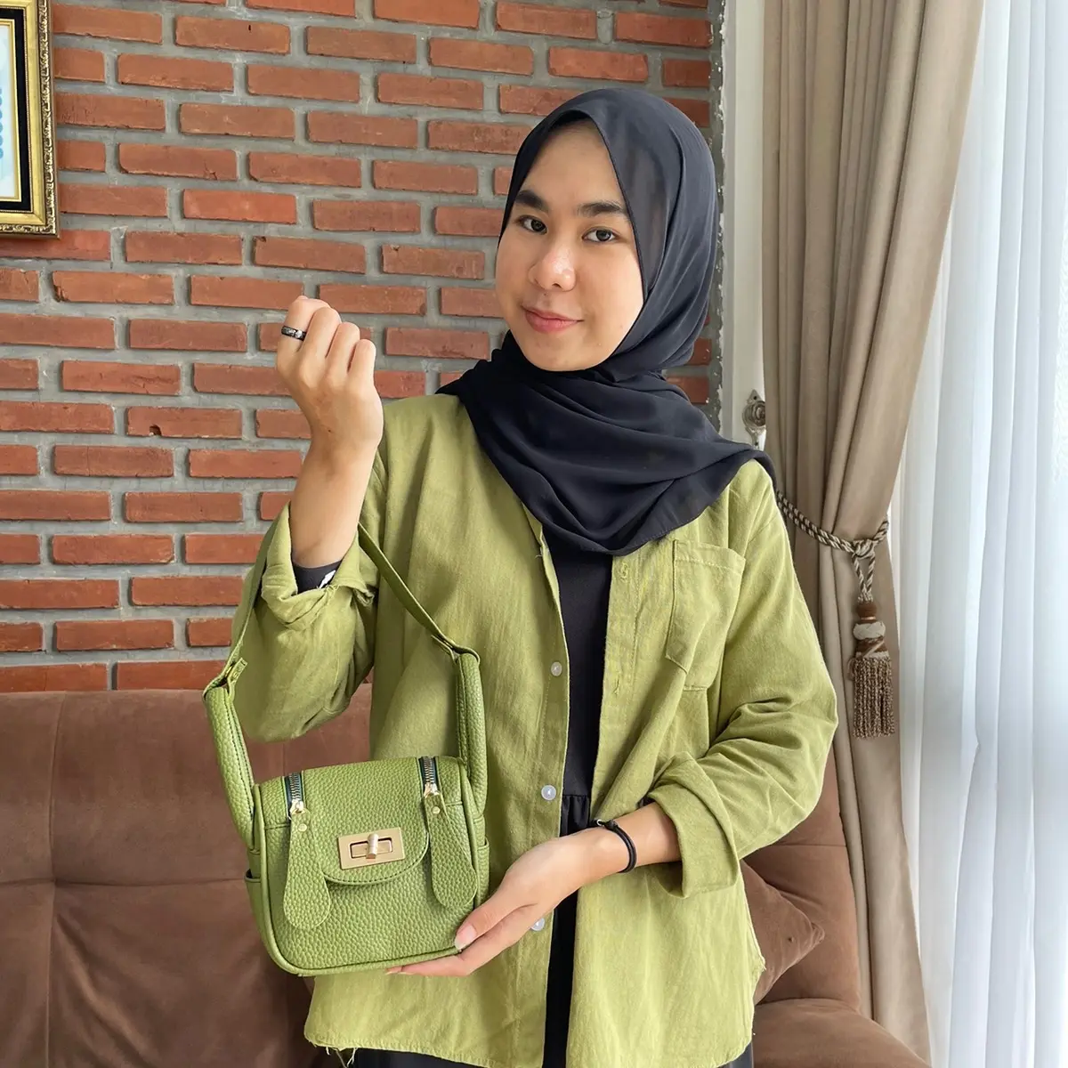 Tas Selempang Mini Alula Mini Kulit Jeruk Premuim