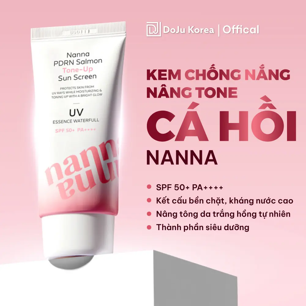 Kem chống nắng nâng tone cá hồi Nanna SPF 50+ PA++++ 50ml