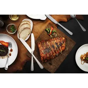 PISAU STEAK SILVER STAINLESS STEEL | PISAU MAKAN STAINLESS STEEL | PISAU STEAK ROTI MENTEGA SELAI