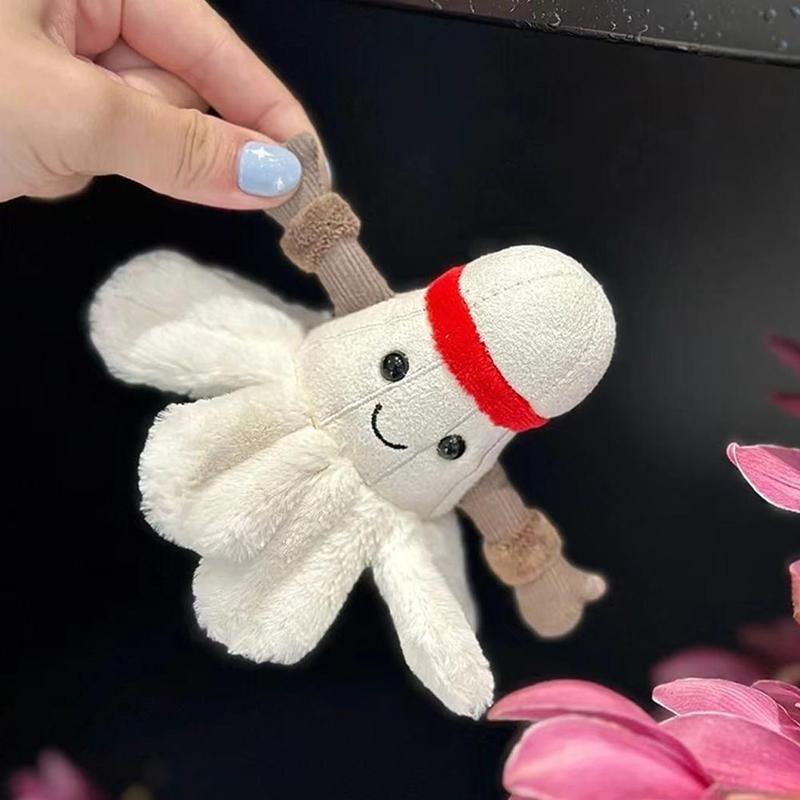 Đồ Chơi Nhồi Bông 12cm, Phong Cách Hoạt Hình, Thiết Kế Cầu Lông Và Bàn Hợp Xu hướng Mặt Dây Chuyền Túi, Có Thể Được Sử Dụng Làm Đồ Chơi Tennis, T9S0 6